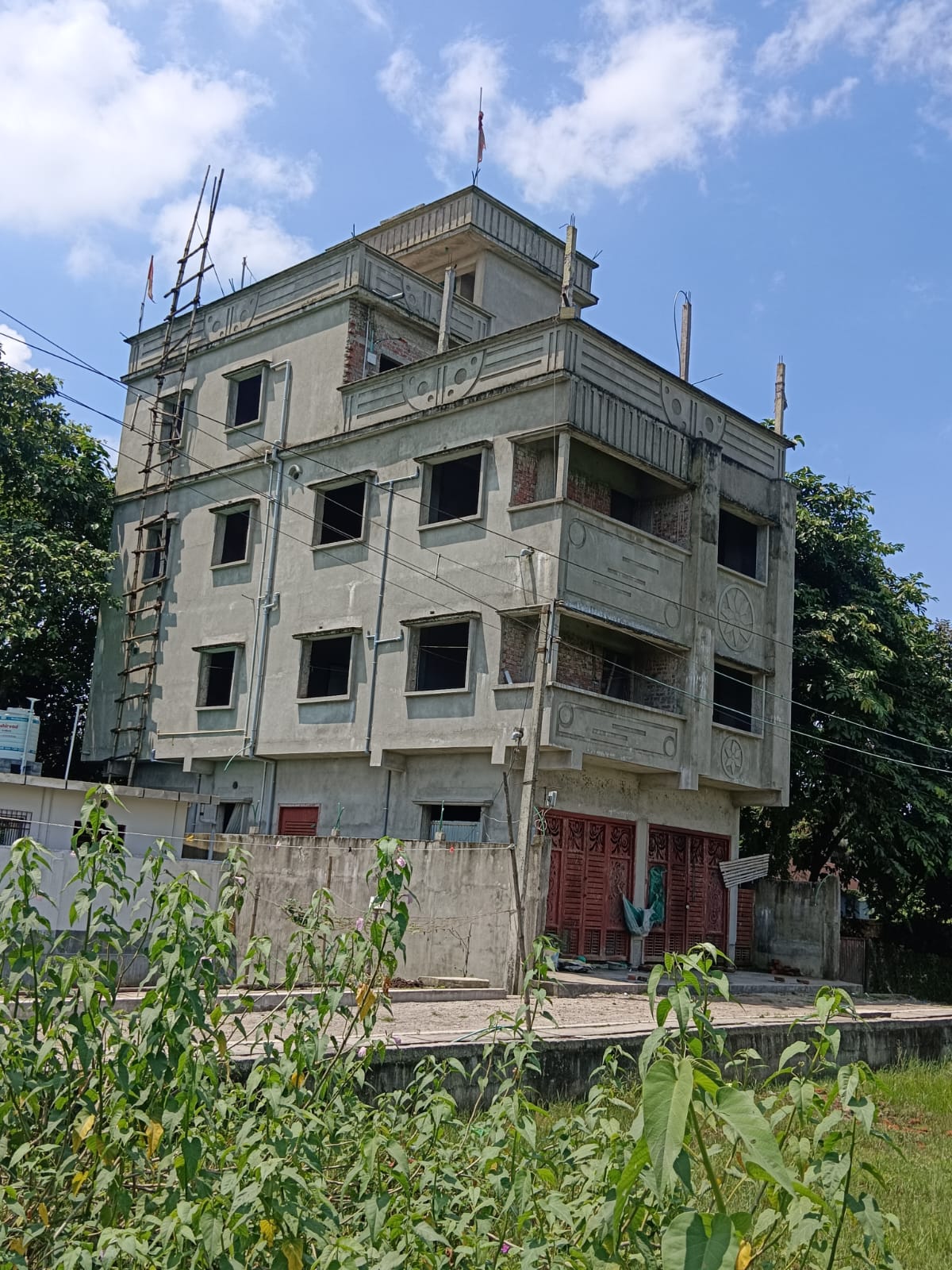 Side view of project progress
